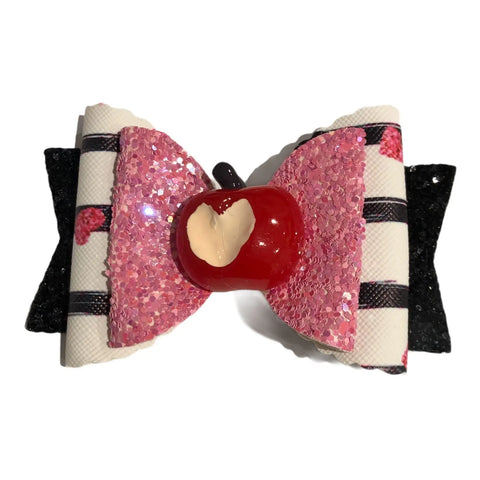 Hair Bows Clips Grips Love Heart Valentine Cute Cat Apple Premium Hair Bows 3.5"