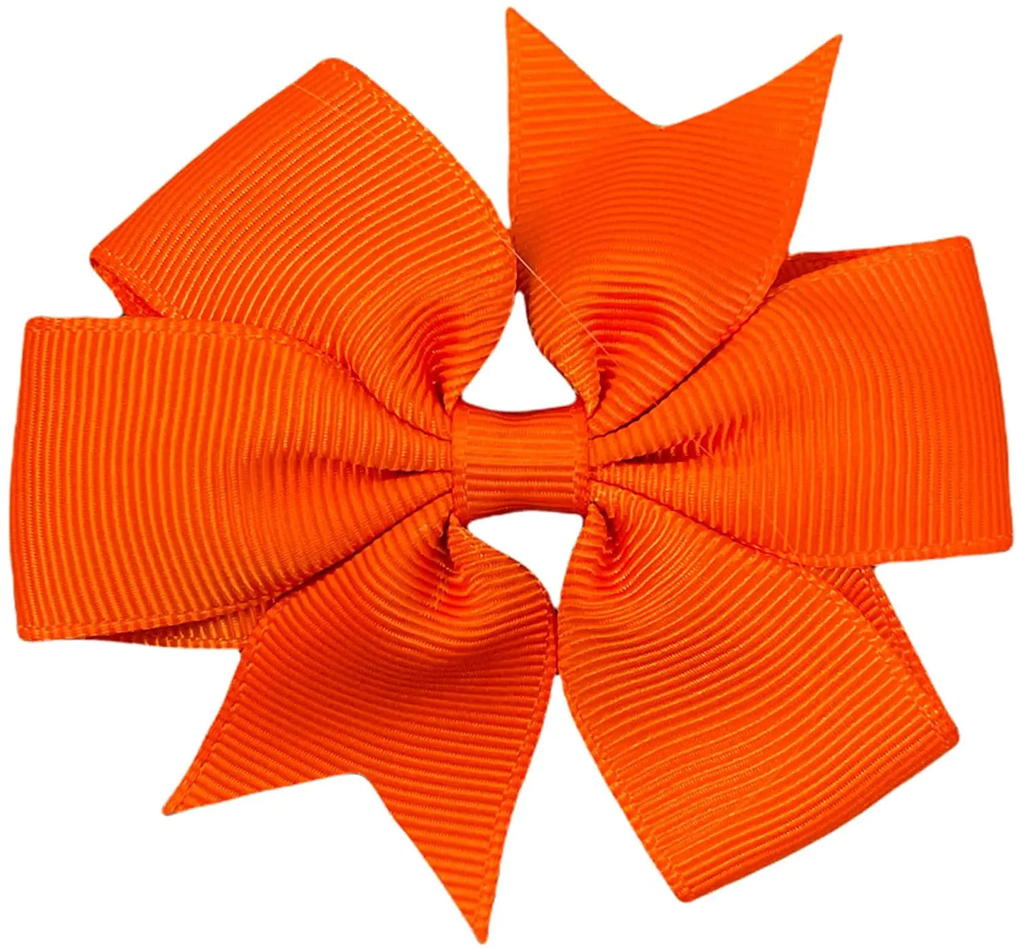 Hair Bows Clips Slides 3" inch Pinwheel Dark Orange - Lilium Kids