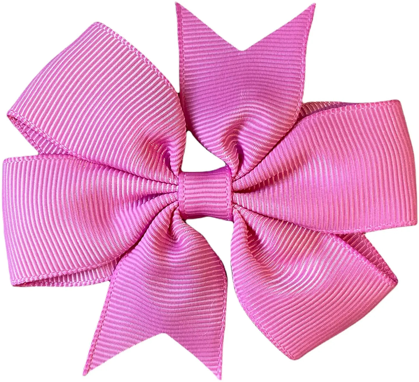 Hair Bows Clips Slides 3" inch Pinwheel Fuchsia Pink - Lilium Kids