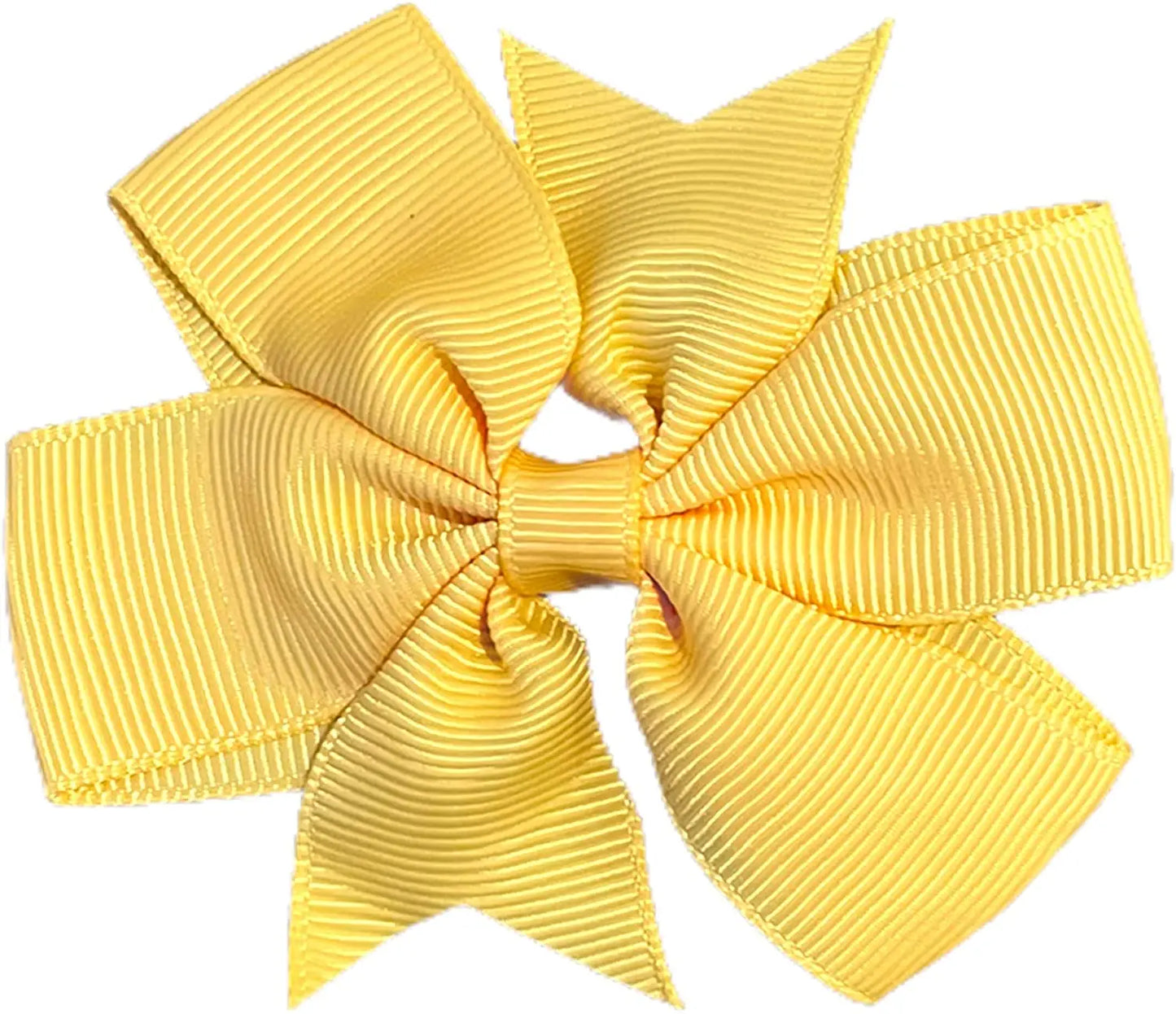 Hair Bows Clips Slides 3" inch Pinwheel Gold/Yellow - Lilium Kids