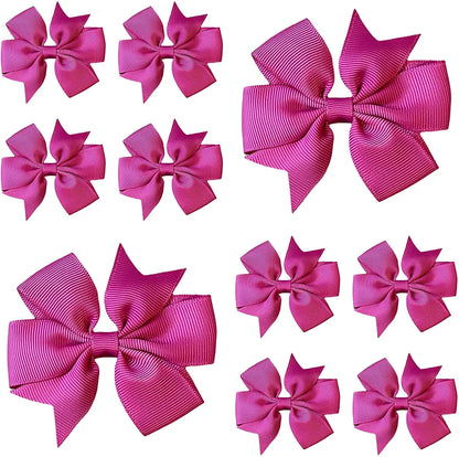 Hair Bows Clips Slides 3" inch Pinwheel Grape - Lilium Kids