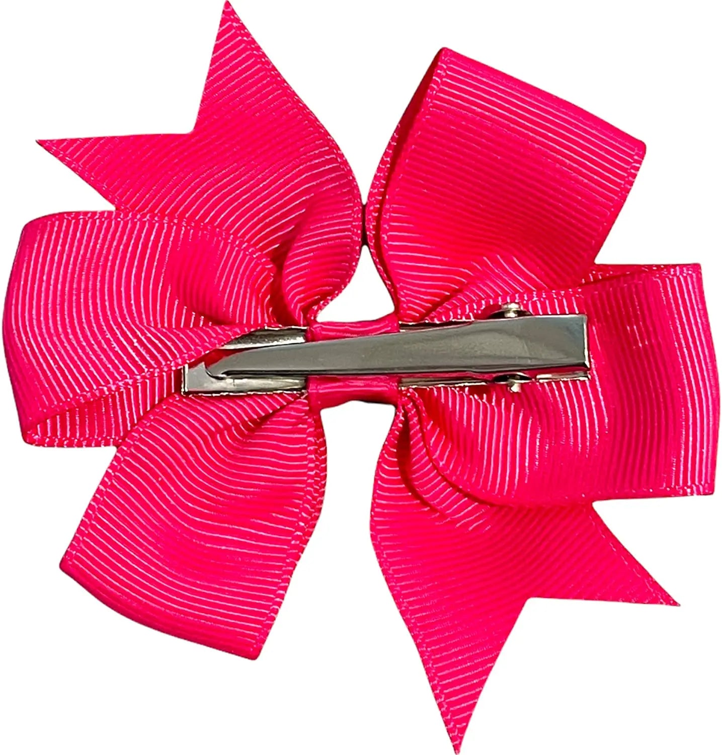 Hair Bows Clips Slides 3" inch Pinwheel Hot Pink - Lilium Kids