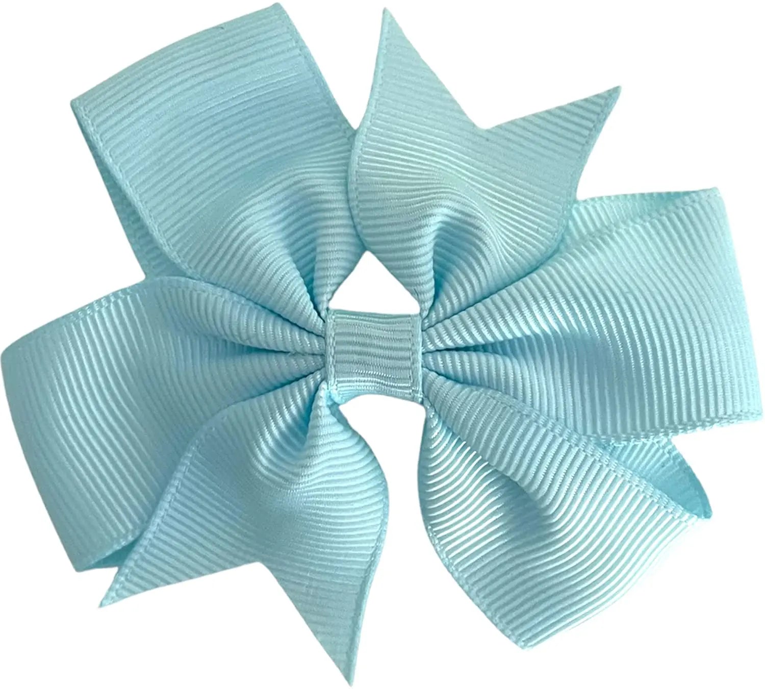 Hair Bows Clips Slides 3" inch Pinwheel Light Blue - Lilium Kids