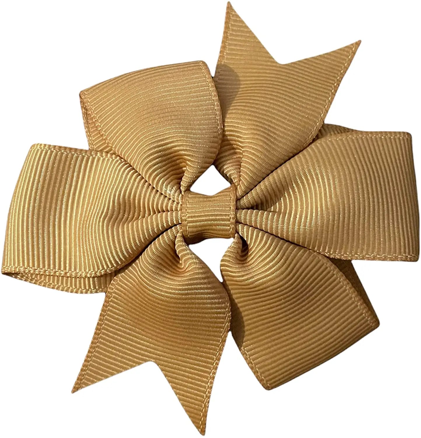 Hair Bows Clips Slides 3" inch Pinwheel Light Brown - Lilium Kids