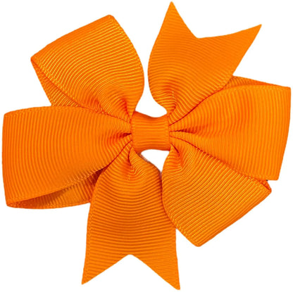 Hair Bows Clips Slides 3" inch Pinwheel Light Orange - Lilium Kids