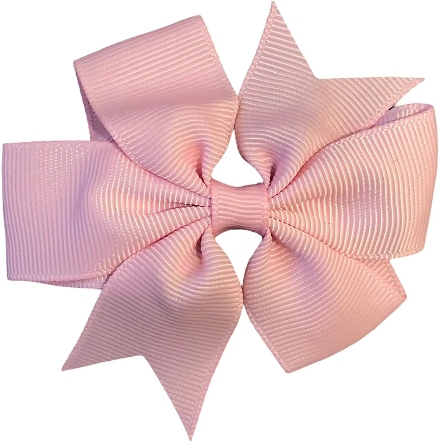 Hair Bows Clips Slides 3" inch Pinwheel Light Pink - Lilium Kids