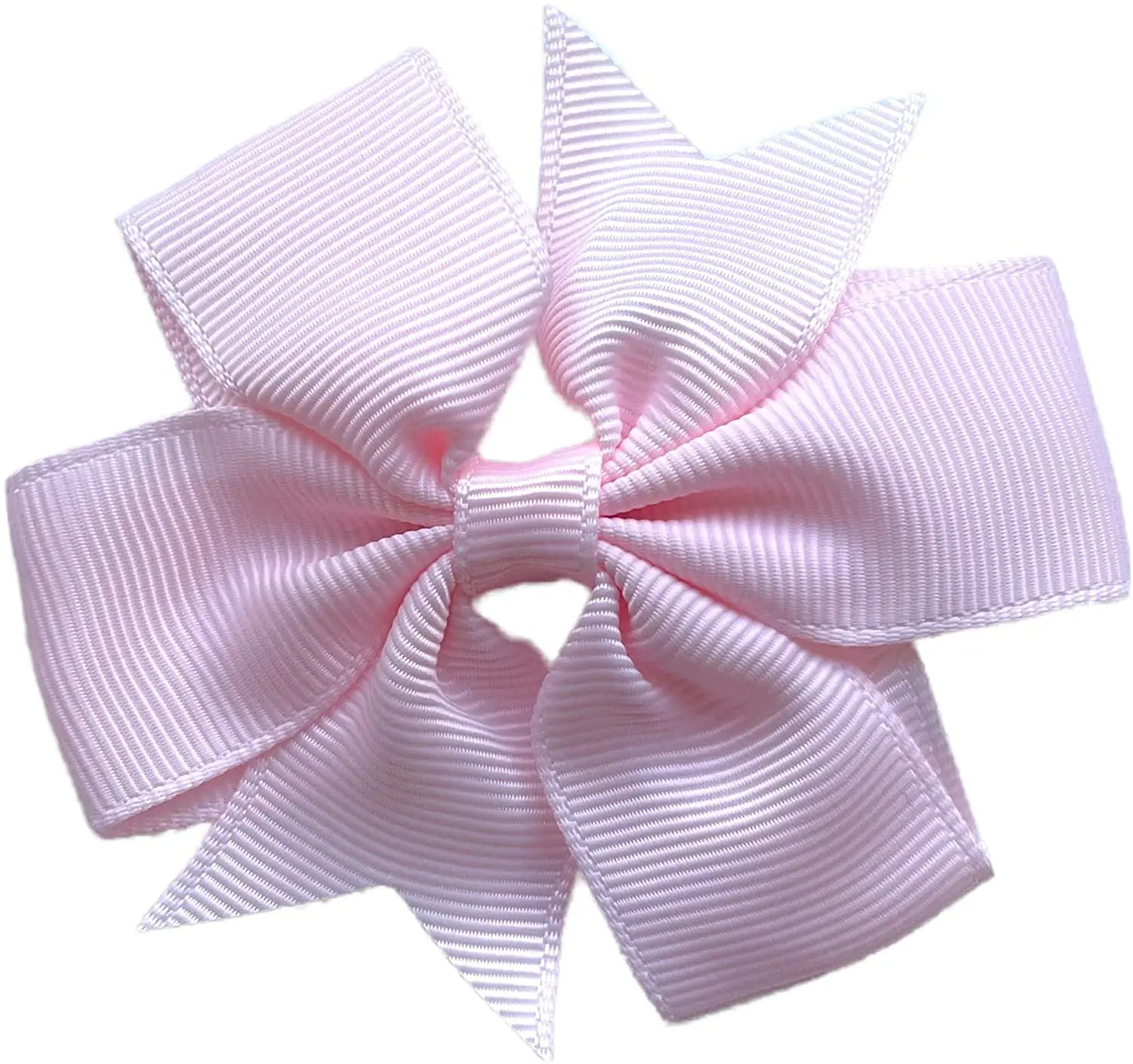 Hair Bows Clips Slides 3" inch Pinwheel Pale Pink - Lilium Kids