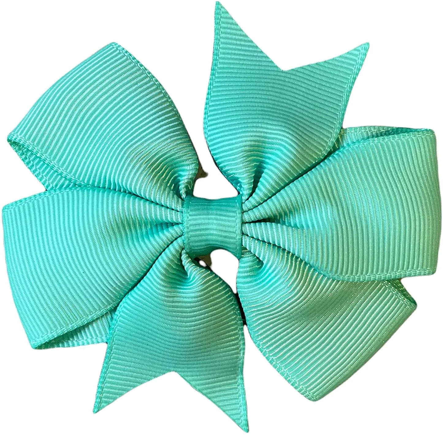 Hair Bows Clips Slides 3" inch Pinwheel Spearmint - Lilium Kids