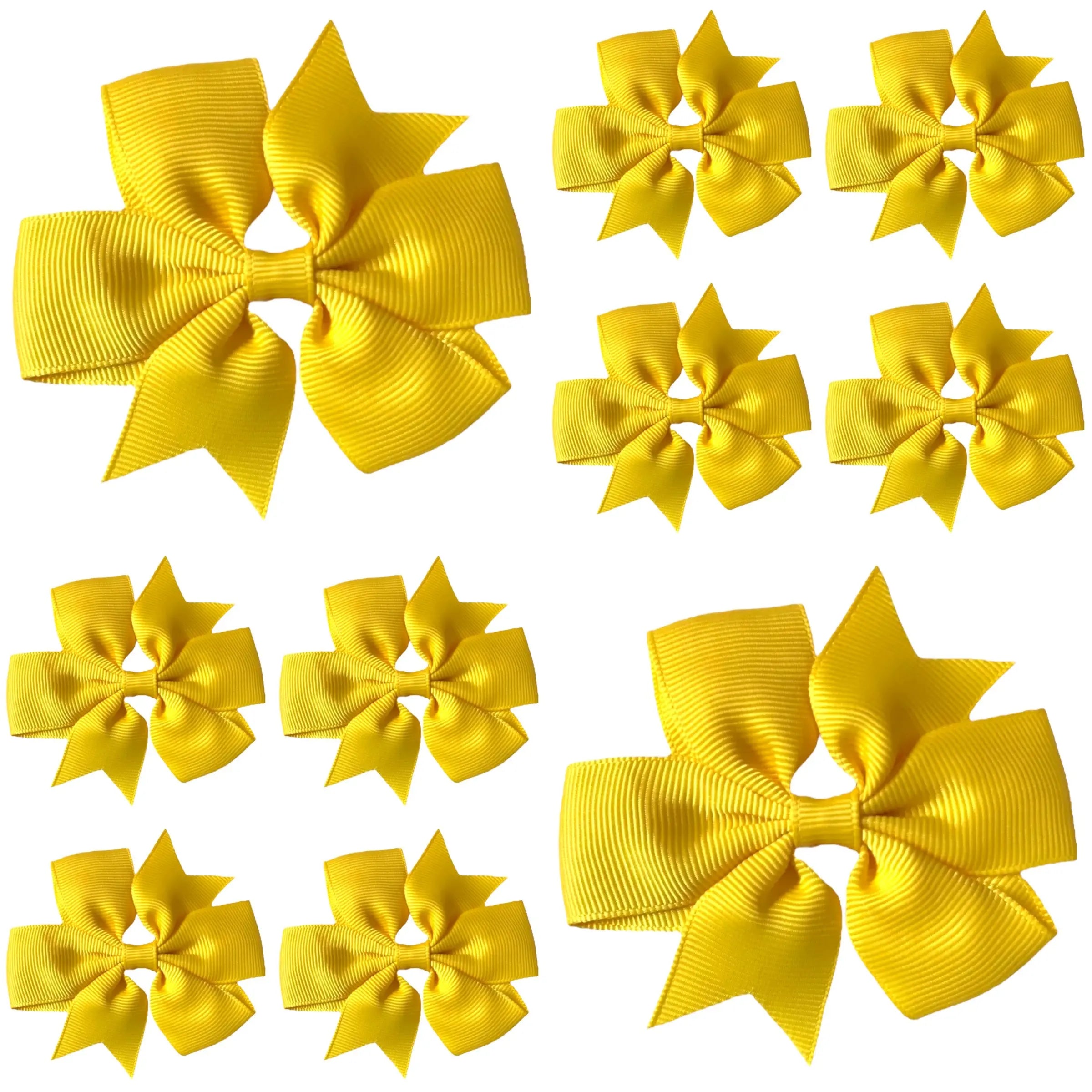 Yellow Hair Bows, Clips, Slides 3