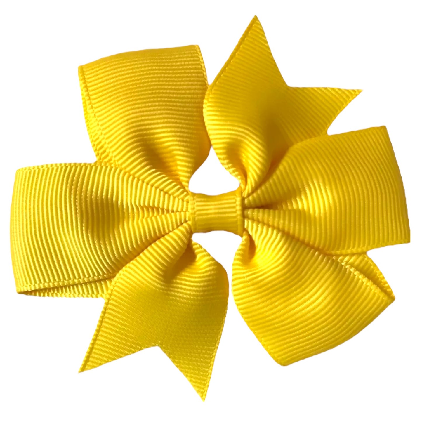 Yellow Hair Bows, Clips, Slides 3" inch Pinwheel - 10 Pack