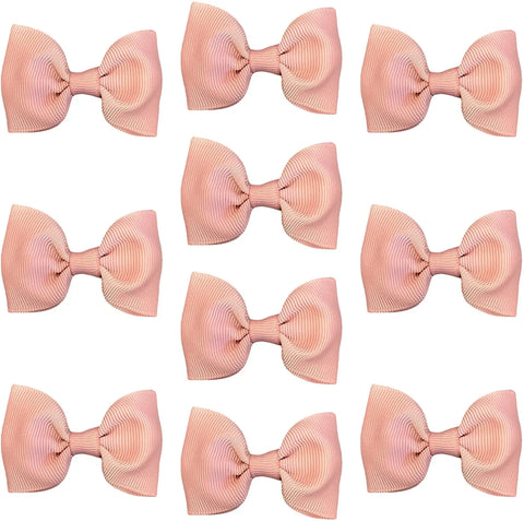 Hair Bows Clips Slides Grips 2.7" inch Solid Vibrant Bubble Gum - Lilium Kids