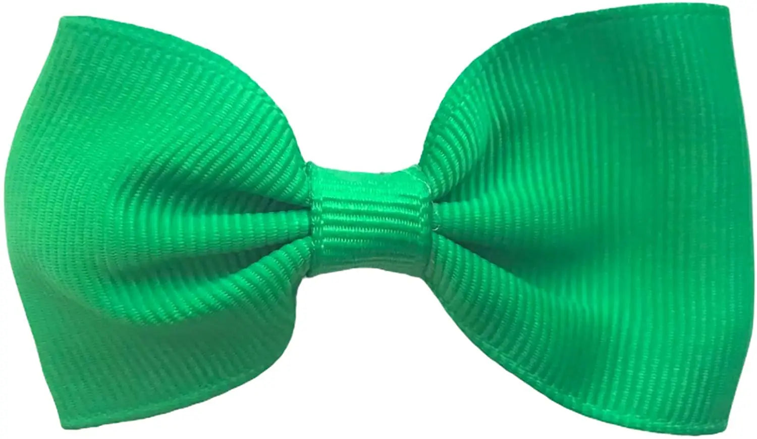 Hair Bows Clips Slides Grips 2.7" inch Solid Vibrant Emerald Green - Lilium Kids