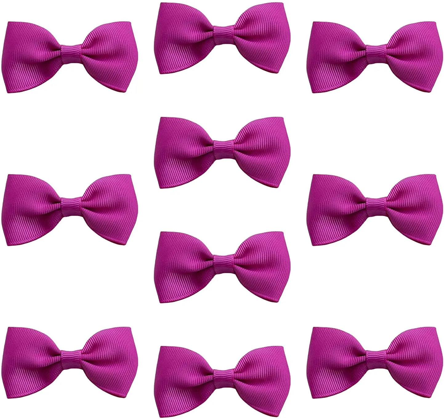 Hair Bows Clips Slides Grips 2.7" inch Solid Vibrant Grape - Lilium Kids