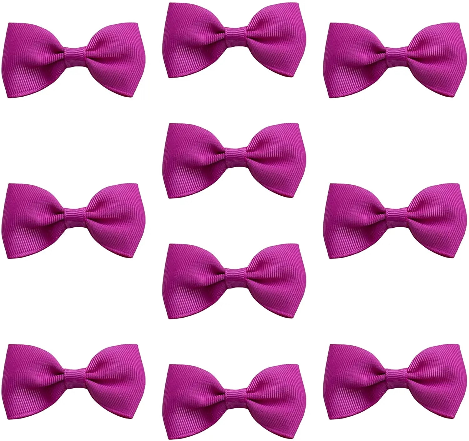 Hair Bows Clips Slides Grips 2.7" inch Solid Vibrant Grape - Lilium Kids