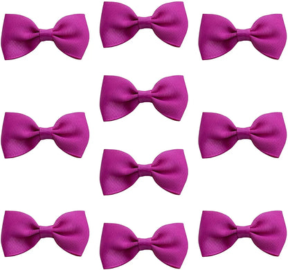 Hair Bows Clips Slides Grips 2.7" inch Solid Vibrant Grape - Lilium Kids