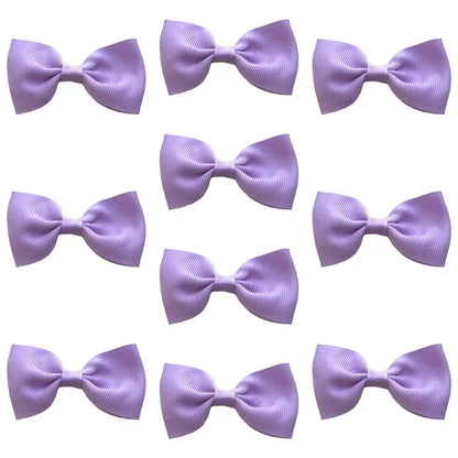 Hair Bows Clips Slides Grips 2.7" inch Solid Vibrant Lilac