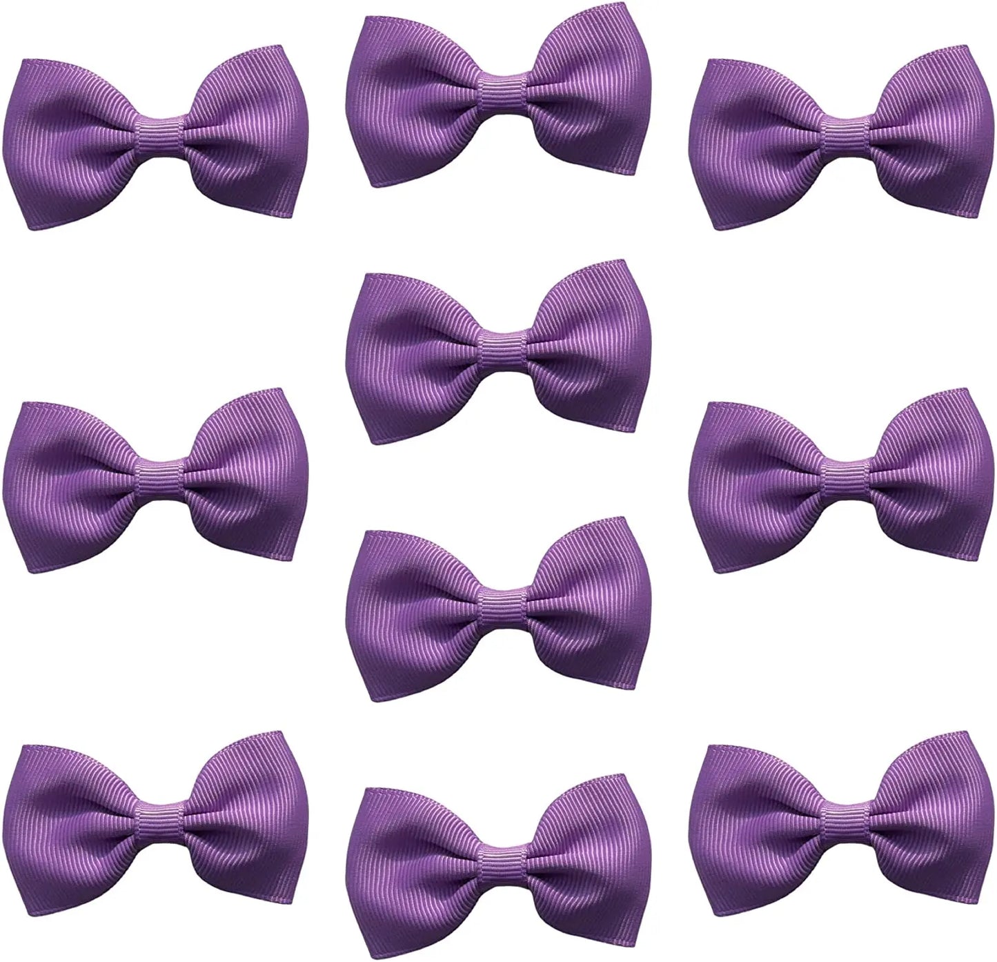 Hair Bows Clips Slides Grips 2.7" inch Solid Vibrant Mauve - Lilium Kids