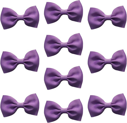 Hair Bows Clips Slides Grips 2.7" inch Solid Vibrant Mauve - Lilium Kids