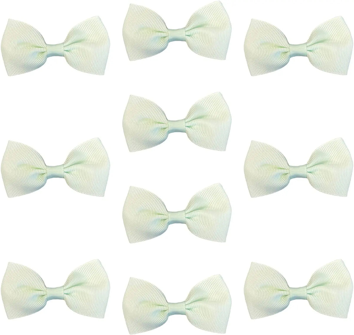 Hair Bows Clips Slides Grips 2.7" inch Solid Vibrant Mint Green - Lilium Kids