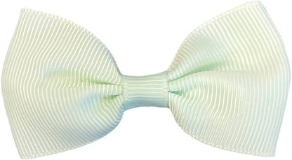 Hair Bows Clips Slides Grips 2.7" inch Solid Vibrant Mint Green - Lilium Kids