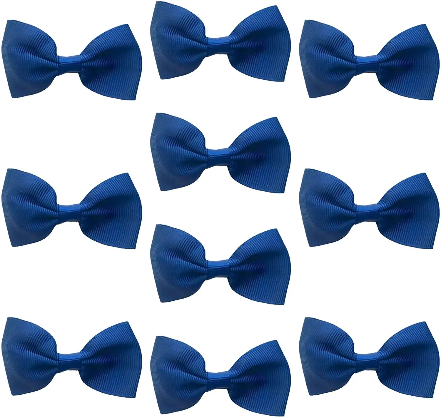 Hair Bows Clips Slides Grips 2.7" inch Solid Vibrant Navy Blue - Lilium Kids