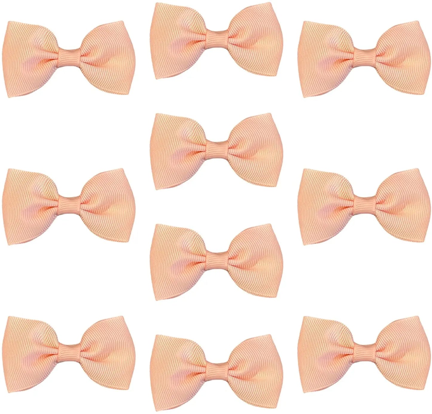 Hair Bows Clips Slides Grips 2.7" inch Solid Vibrant Neutral - Lilium Kids