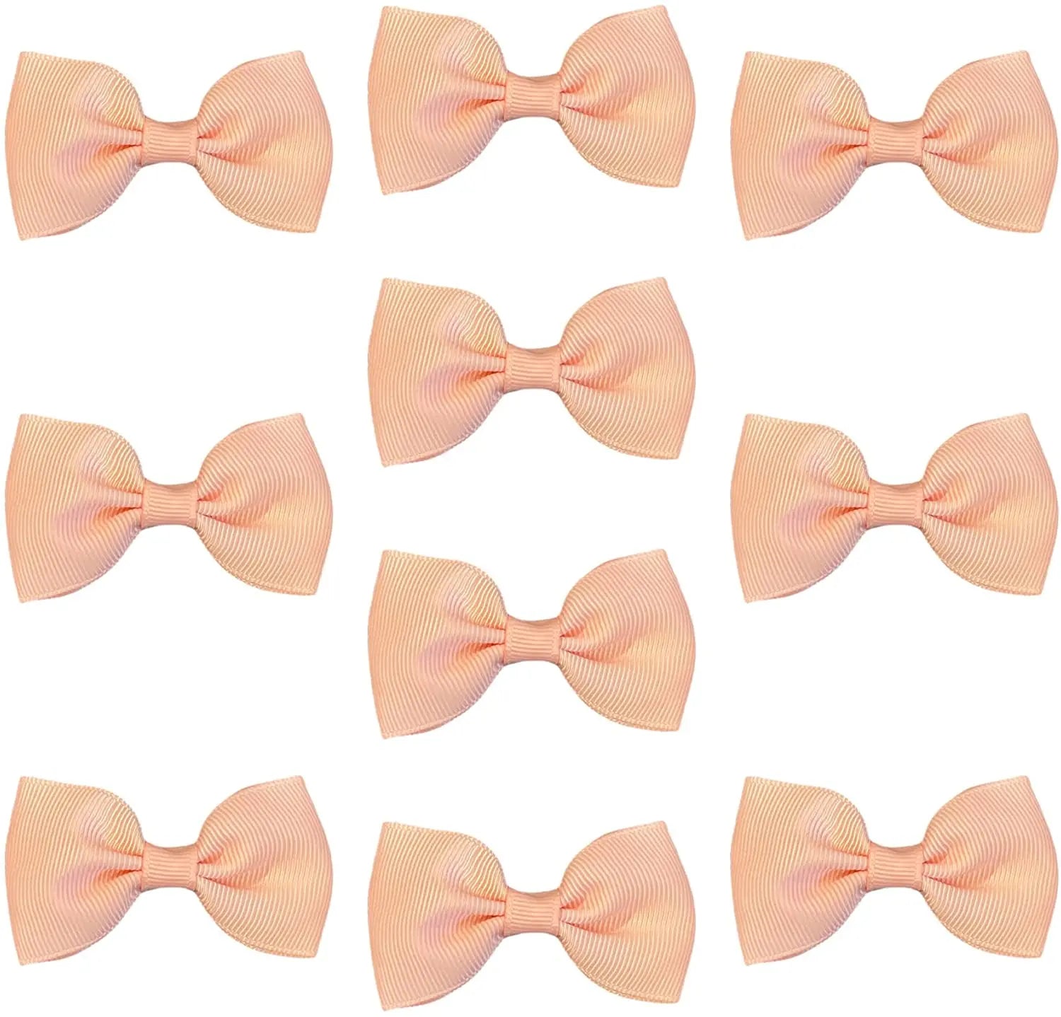 Hair Bows Clips Slides Grips 2.7" inch Solid Vibrant Neutral - Lilium Kids