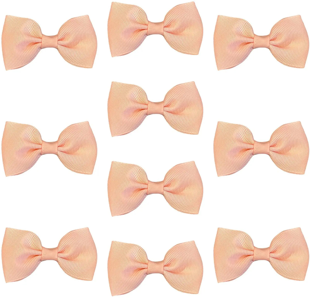 Hair Bows Clips Slides Grips 2.7" inch Solid Vibrant Neutral - Lilium Kids