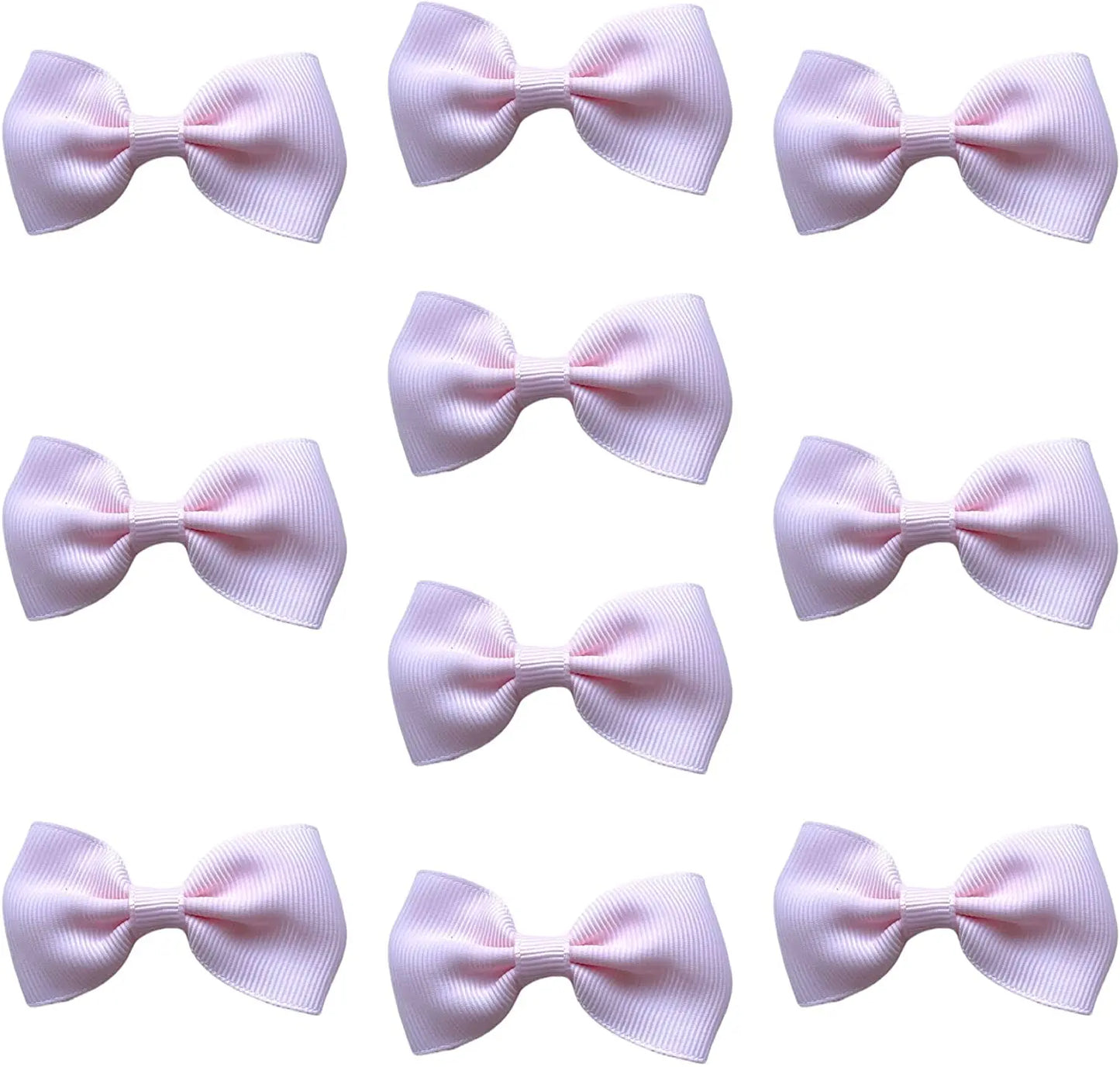 Hair Bows Clips Slides Grips 2.7" inch Solid Vibrant Pale Pink - Lilium Kids