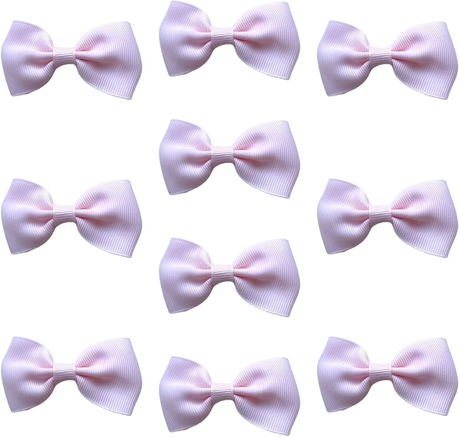 Hair Bows Clips Slides Grips 2.7" inch Solid Vibrant Pale Pink - Lilium Kids