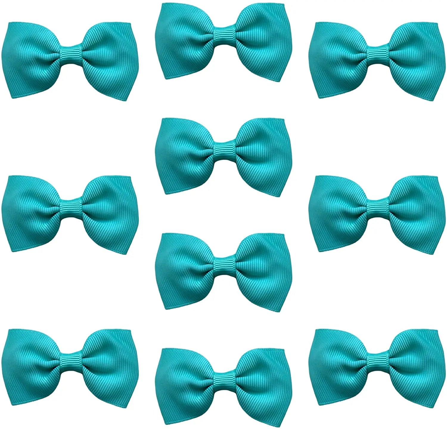 Hair Bows Clips Slides Grips 2.7" inch Solid Vibrant Spearmint - Lilium Kids