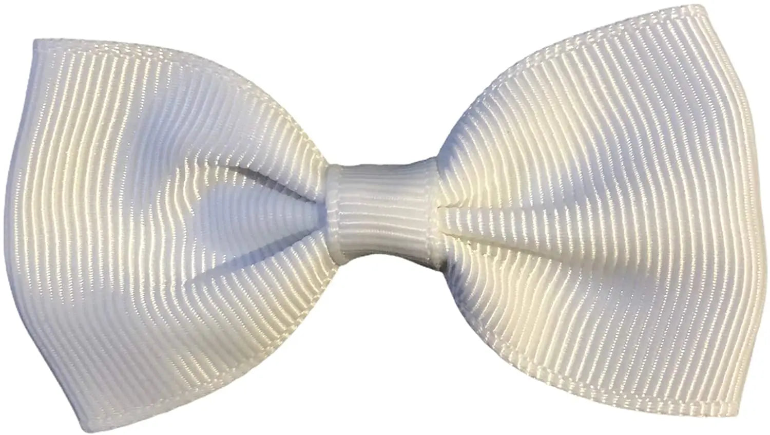 Hair Bows Clips Slides Grips 2.7" inch Solid Vibrant White - Lilium Kids