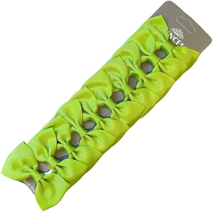 Hair Bows Clips Slides Grips 2.7" inch Vibrant Apple Green - Lilium Kids