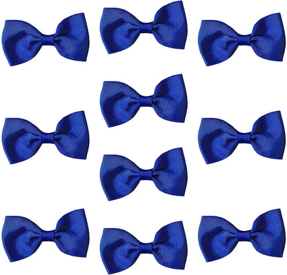 Hair Bows Clips Slides Grips 2.7" inch Vibrant Dark Blue - Lilium Kids