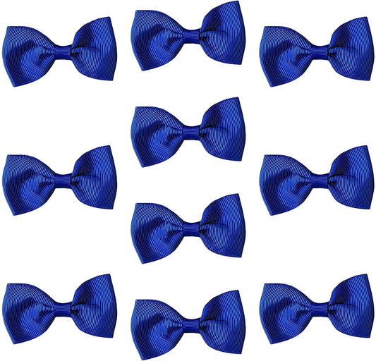 Hair Bows Clips Slides Grips 2.7" inch Vibrant Dark Blue - Lilium Kids