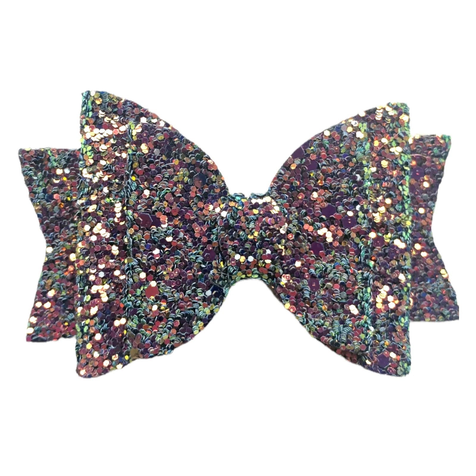 Handmade Glitter Hair Bows Clips Premium Large Sparkly Shimmer Glitter - 3.5