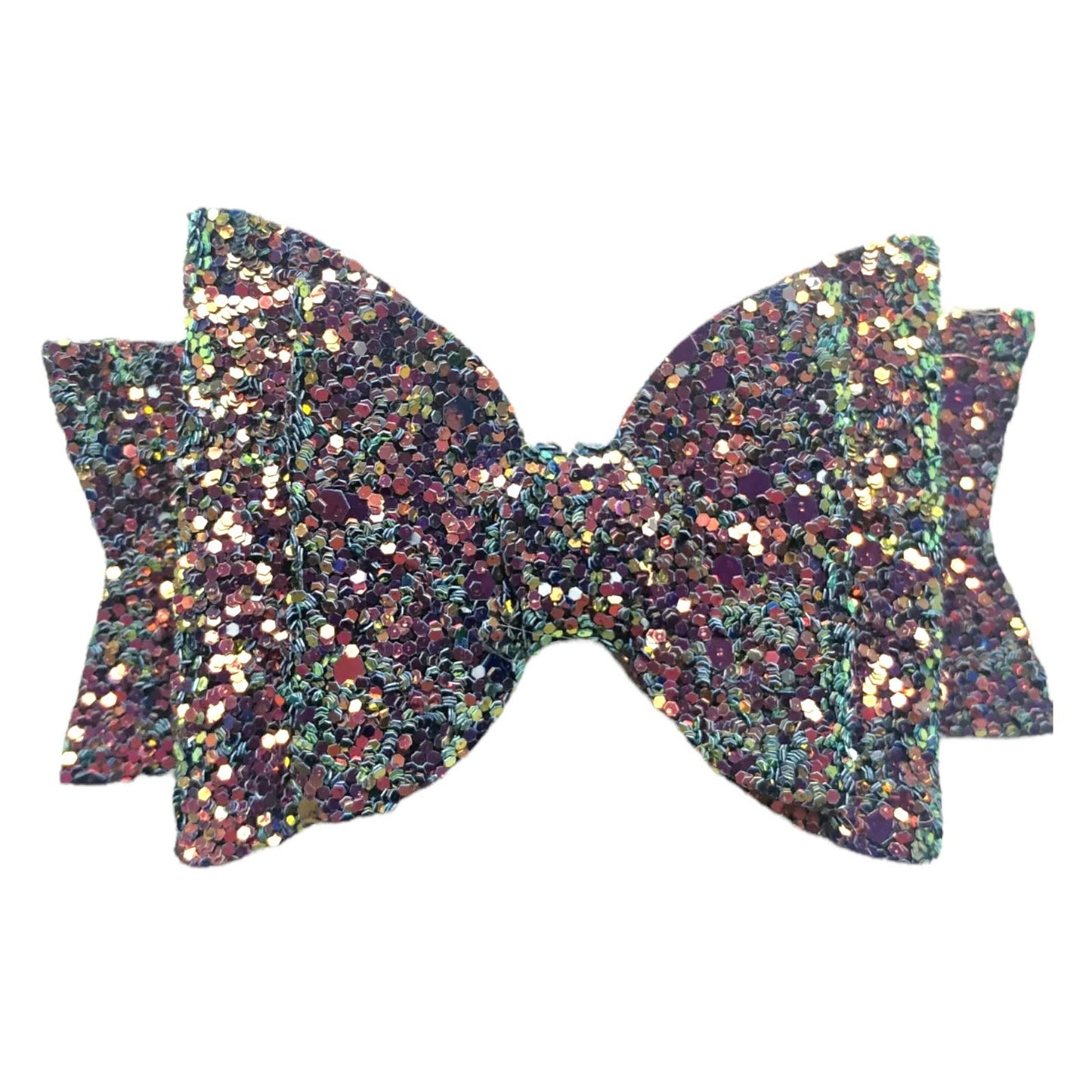 Handmade Glitter Hair Bows Clips Premium Large Sparkly Shimmer Glitter - 3.5"