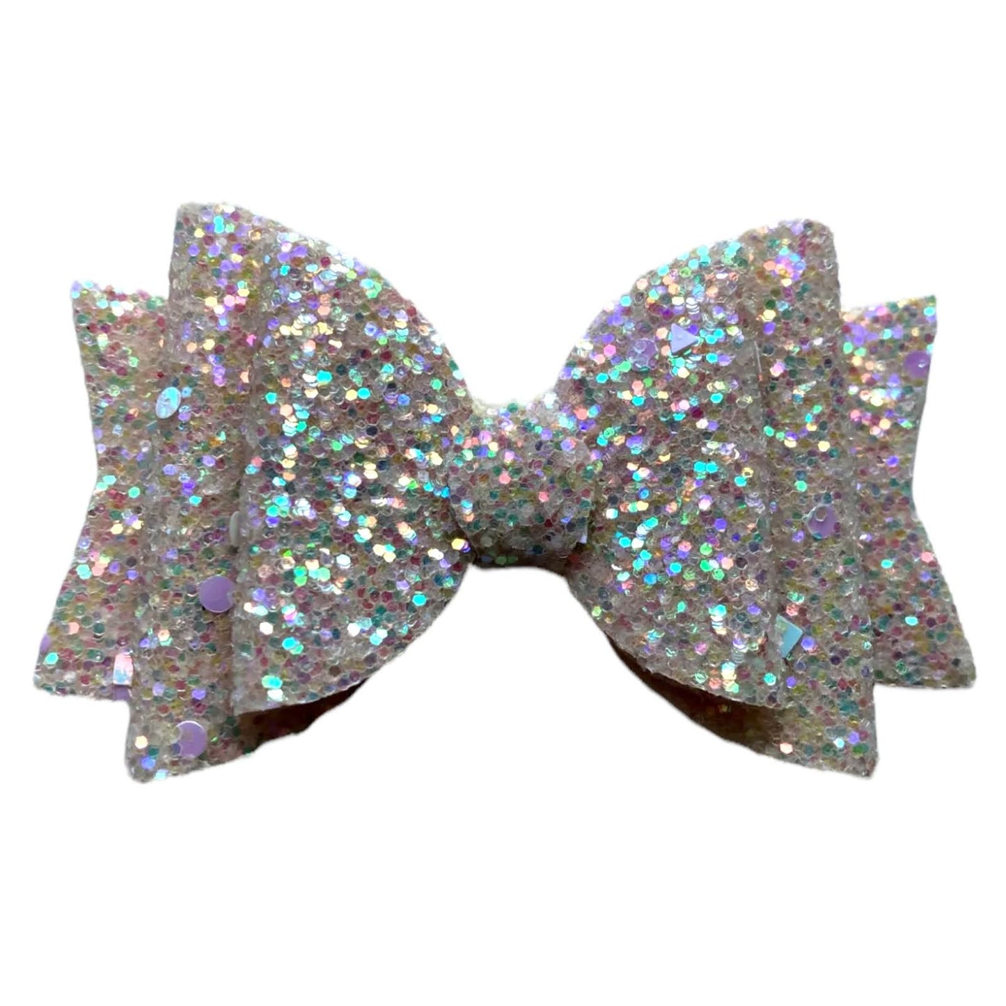 Handmade Glitter Hair Bows Clips Premium Large Sparkly Shimmer Glitter - 3.5"