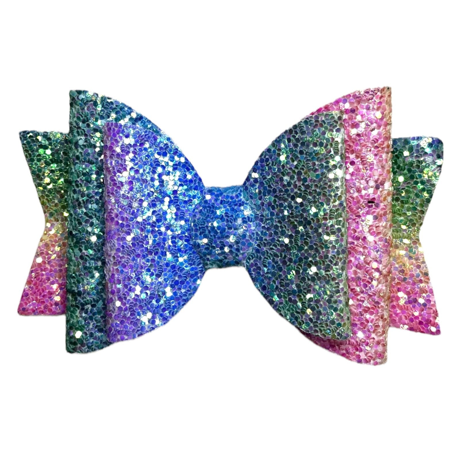 Handmade Glitter Hair Bows Clips Premium Large Sparkly Shimmer Glitter - 3.5