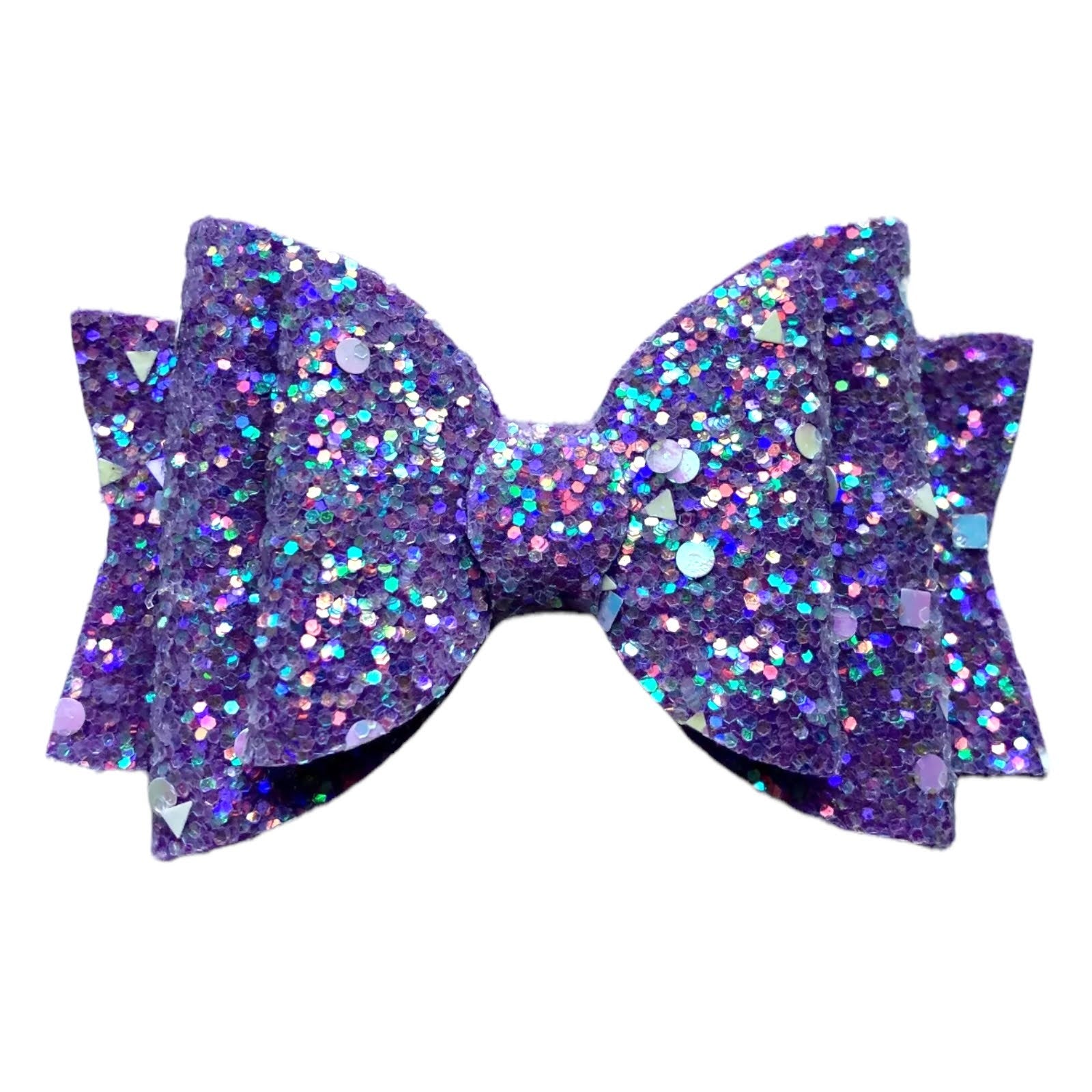 Handmade Glitter Hair Bows Clips Premium Large Sparkly Shimmer Glitter - 3.5