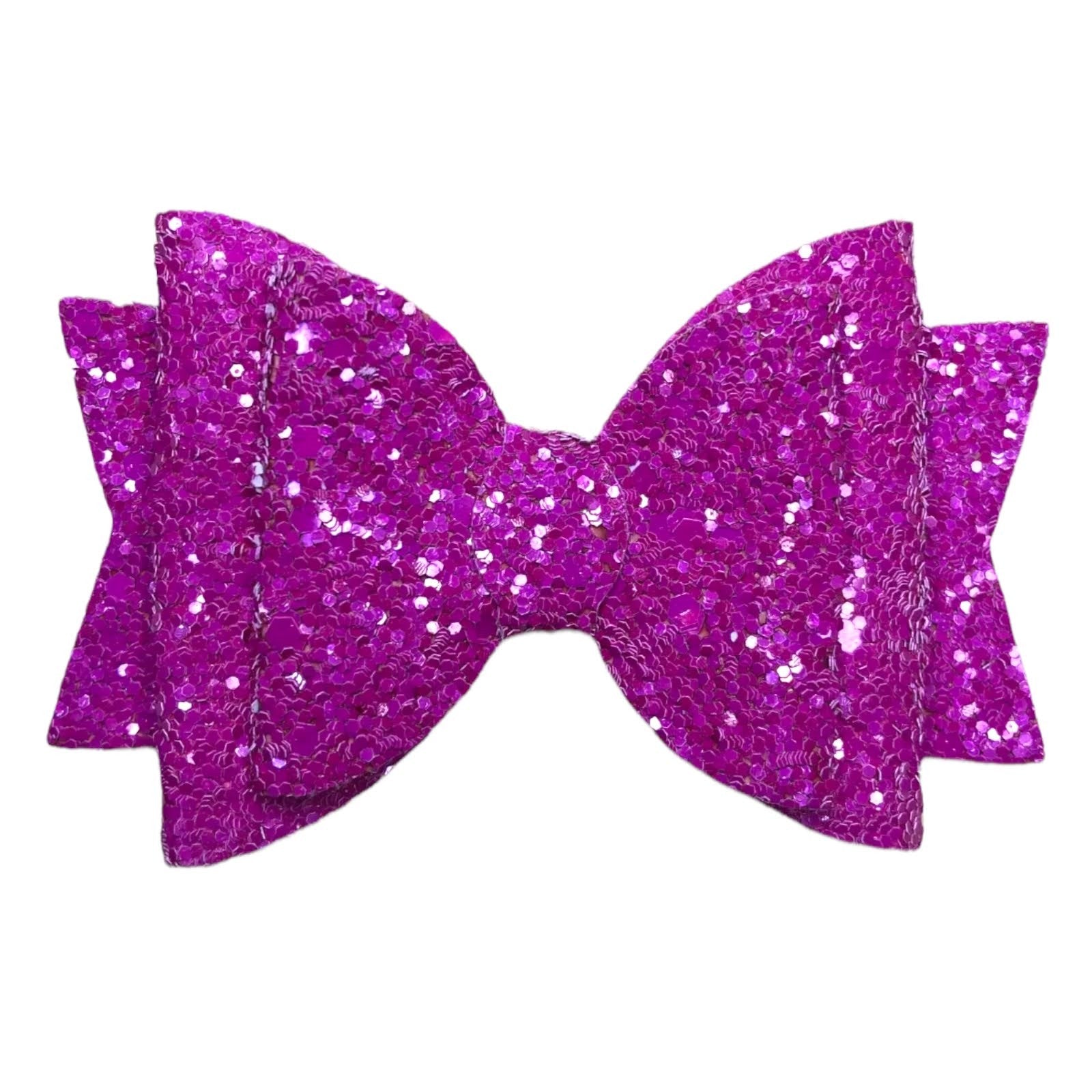 Handmade Glitter Hair Bows Clips Premium Large Sparkly Shimmer Glitter - 3.5