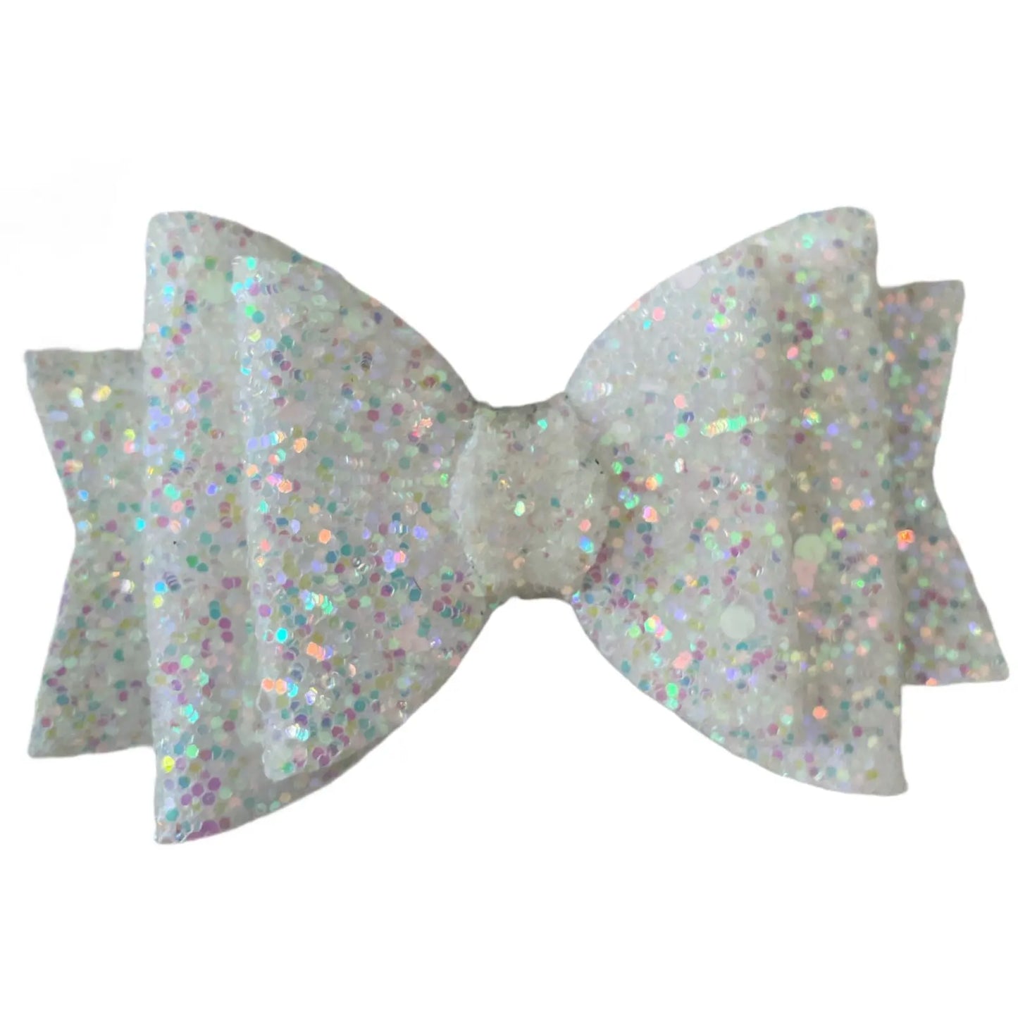 Handmade Glitter Hair Bows Clips Premium Large Sparkly Shimmer Glitter - 3.5"