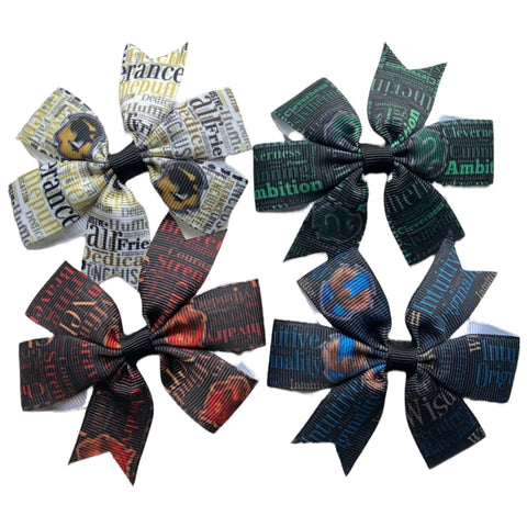 Harry Potter Hair Bows - Hogwarts, Gryffindor, Slytherin, Ravenclaw, Hufflepuff