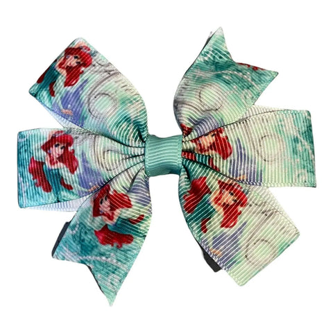 Princess Disney Hair Bows Clips Slides 3" Bows Belle Aurora Cinderella Tiana