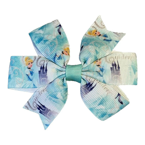 Princess Disney Hair Bows Clips Slides 3" Bows Belle Aurora Cinderella Tiana