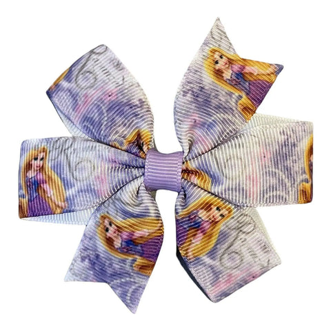 Princess Disney Hair Bows Clips Slides 3" Bows Belle Aurora Cinderella Tiana