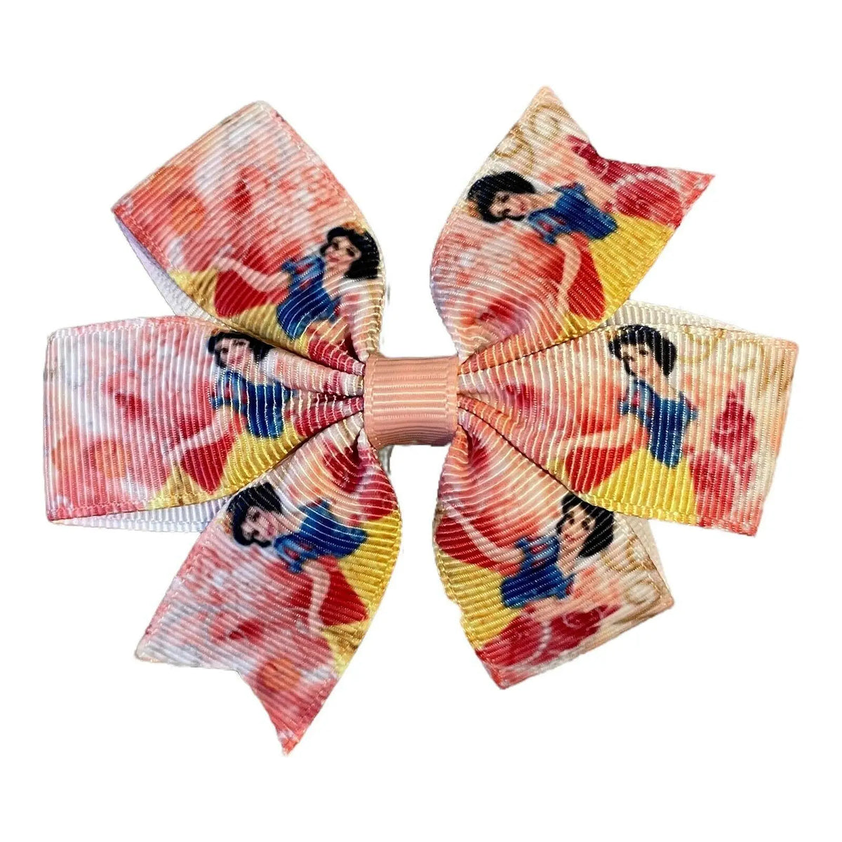 Princess Disney Hair Bows Clips Slides 3" Bows Belle Aurora Cinderella Tiana
