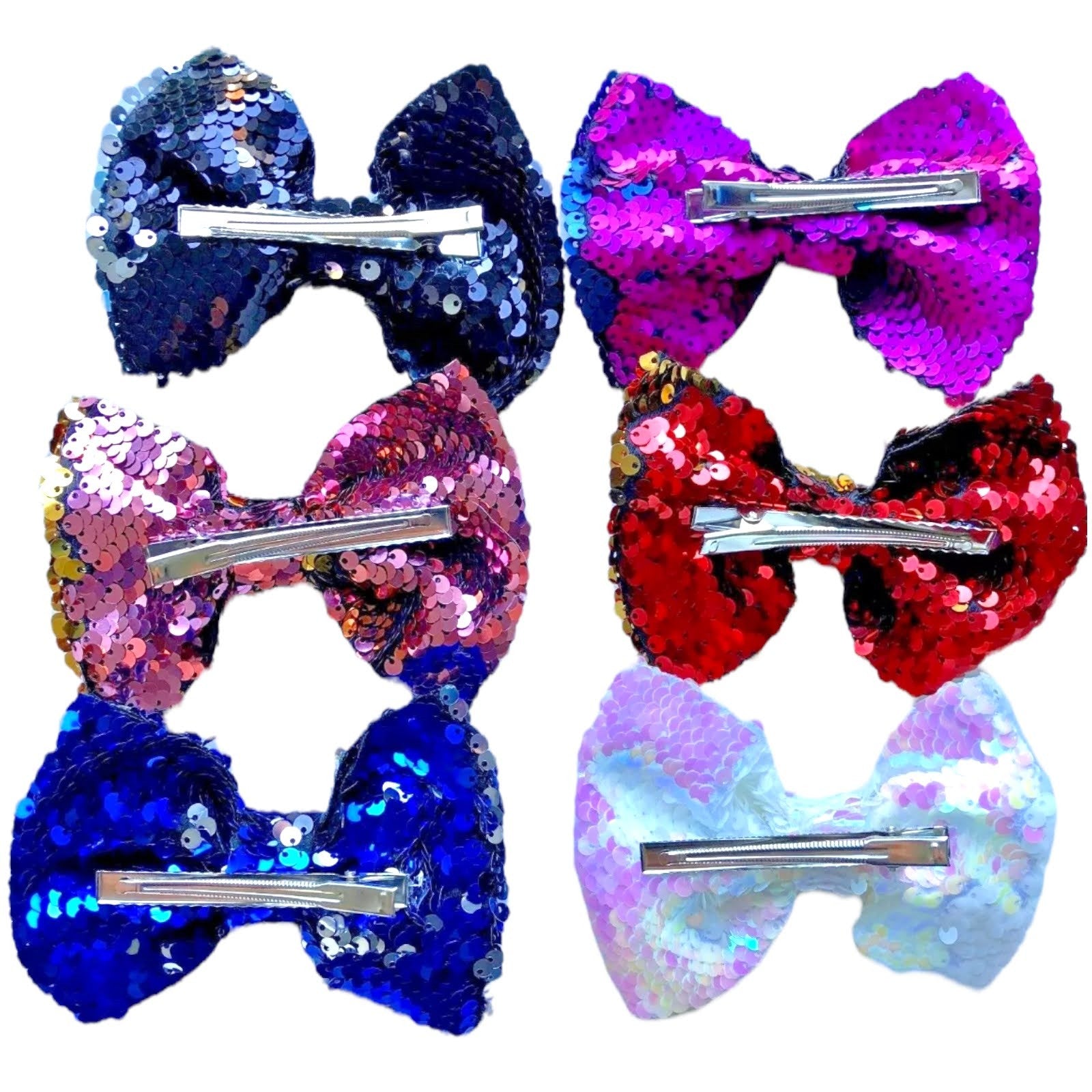 Reversible Sequin (Mermaid) Hair Bows Big 5
