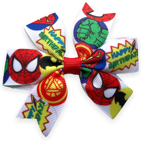 Superhero Hair Bows Clips Batman Spiderman Wonder Woman Avengers Star Wars
