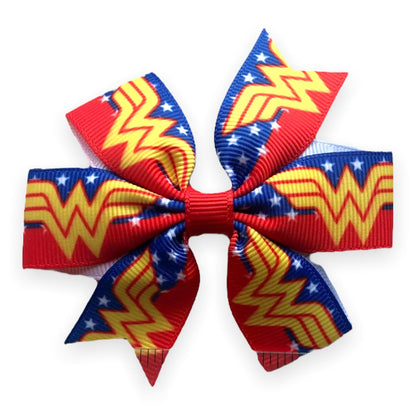 Superhero Hair Bows Clips Batman Spiderman Wonder Woman Avengers Star Wars